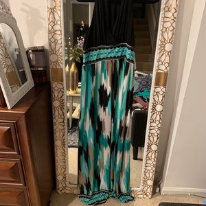 Black Halter Jersey Dress